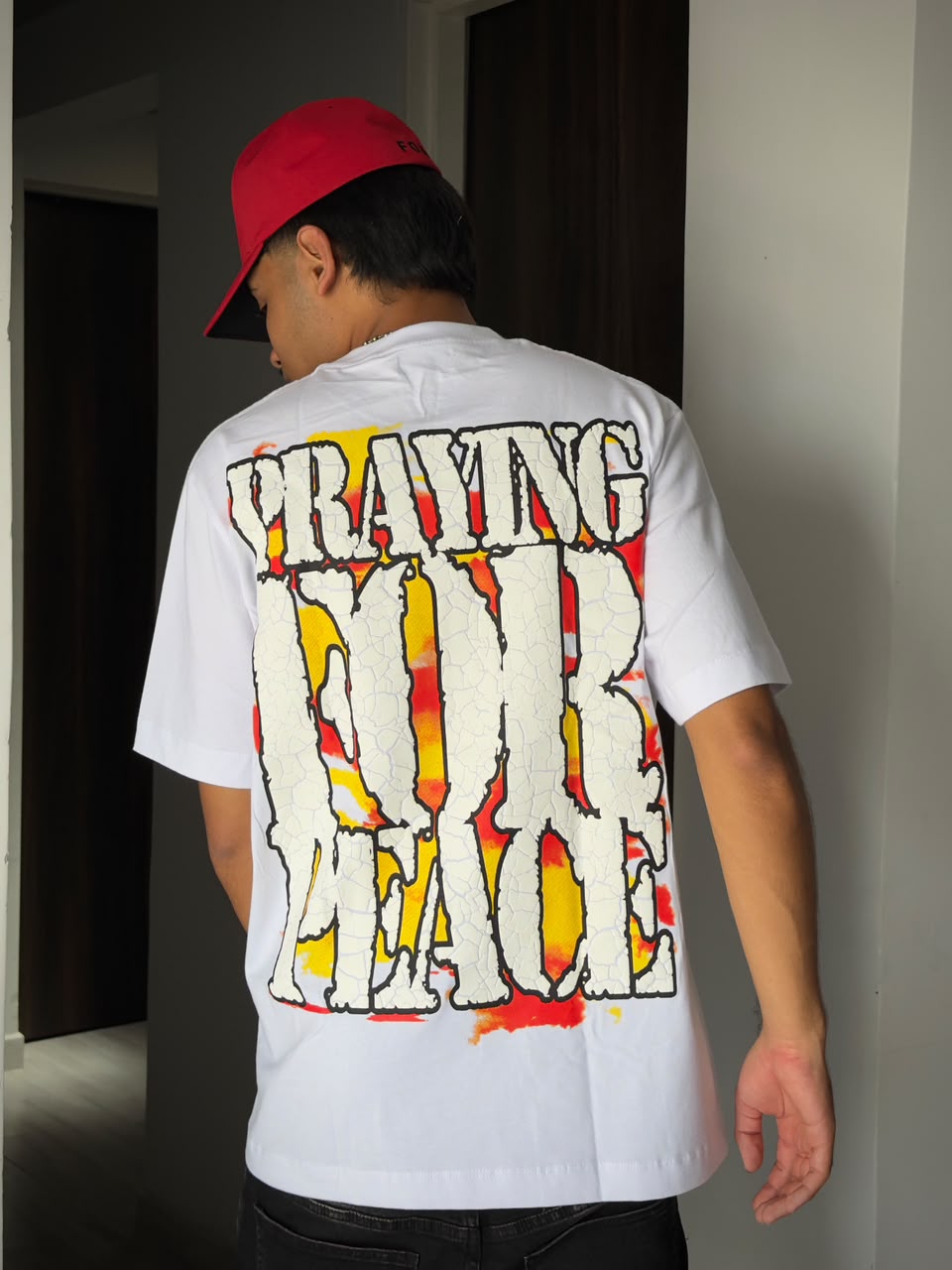 CAMISETA BLANCA ESTAMPADO MULTICOLOR