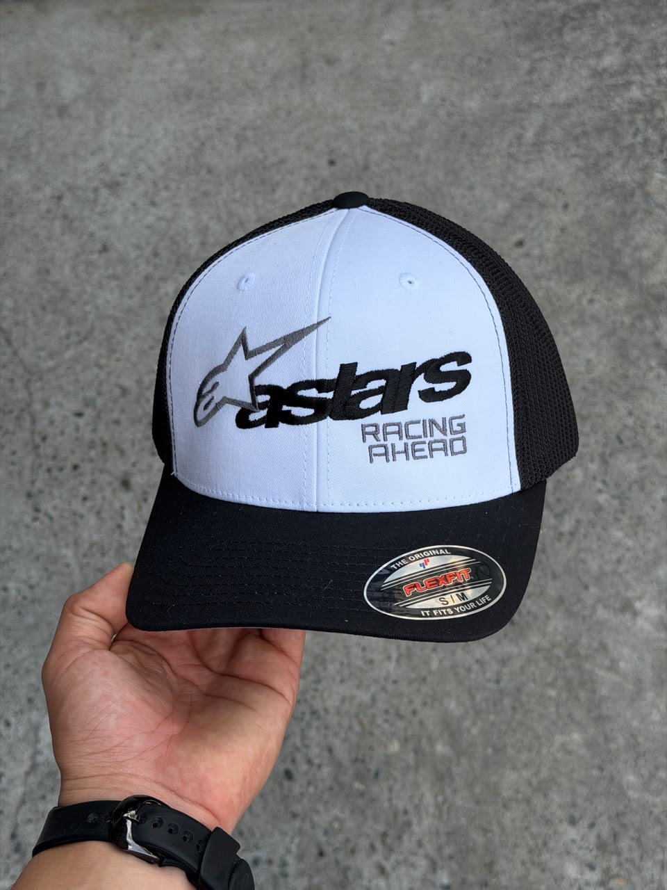 Gorra Alpinestars — Blanco / Negro — Racing Ahead