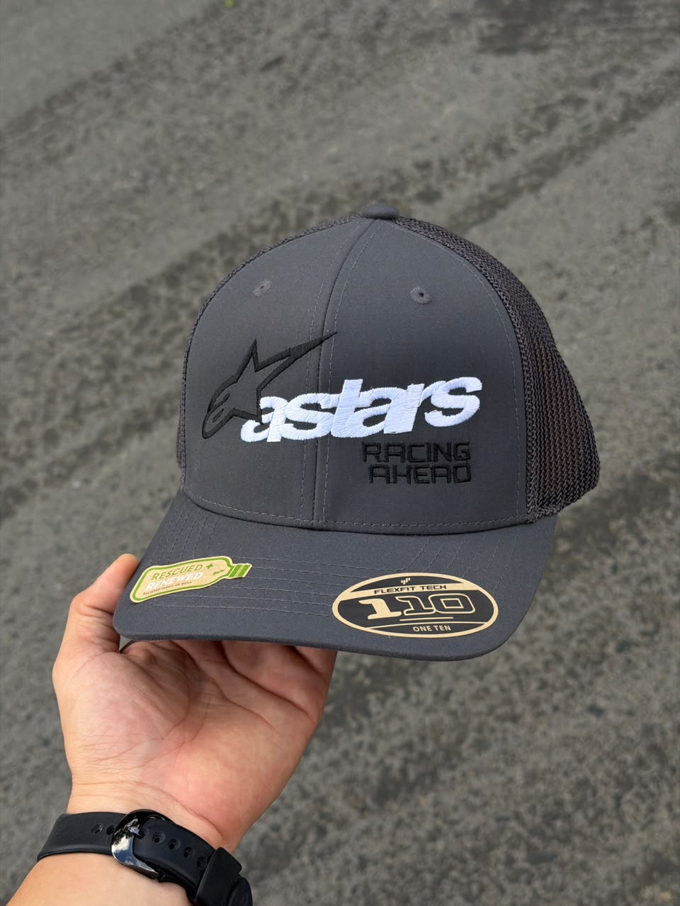 Gorra Alpinestars — Gris / Negro — Racing Ahead