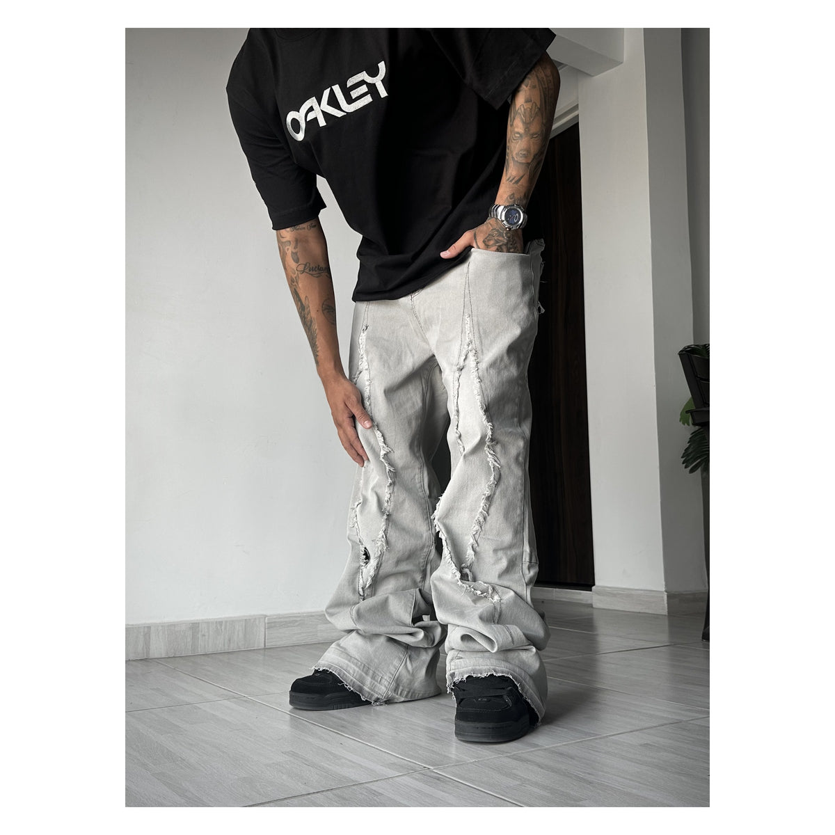 Jean Y2K Gris