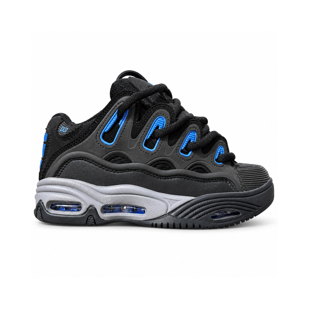 OSIRIS BLACK GREY BLUE - vista lateral