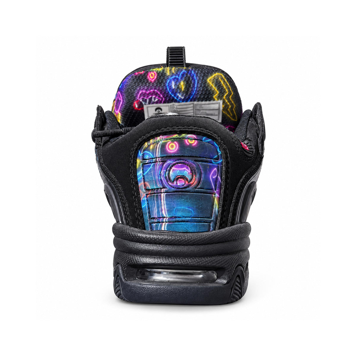 OSIRIS BLACK PINK HOLO - vista posterior