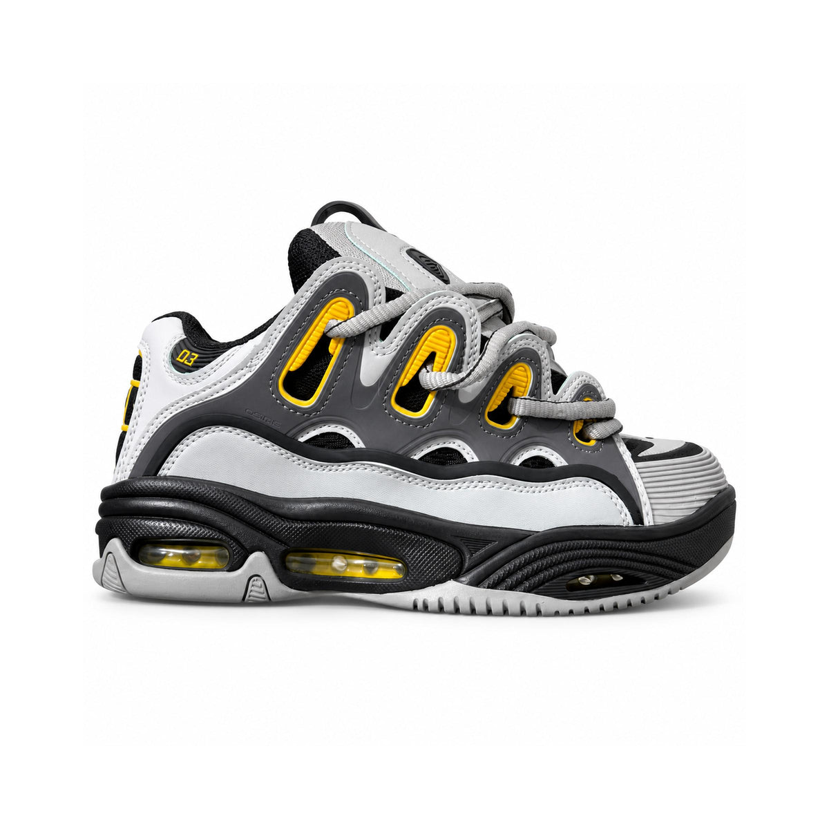 OSIRIS GREY BLACK YELLOW - vista lateral