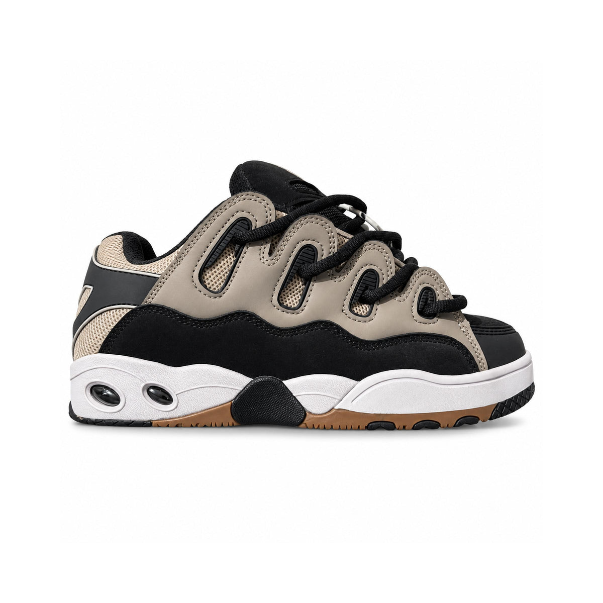OSIRIS TAUPE BLACK GUM - vista lateral