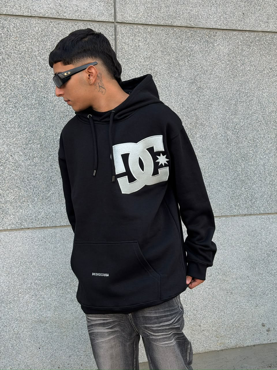DC shoes negro logo blanco grande