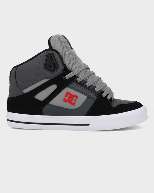 DC Pure High Top Black/Grey/Red