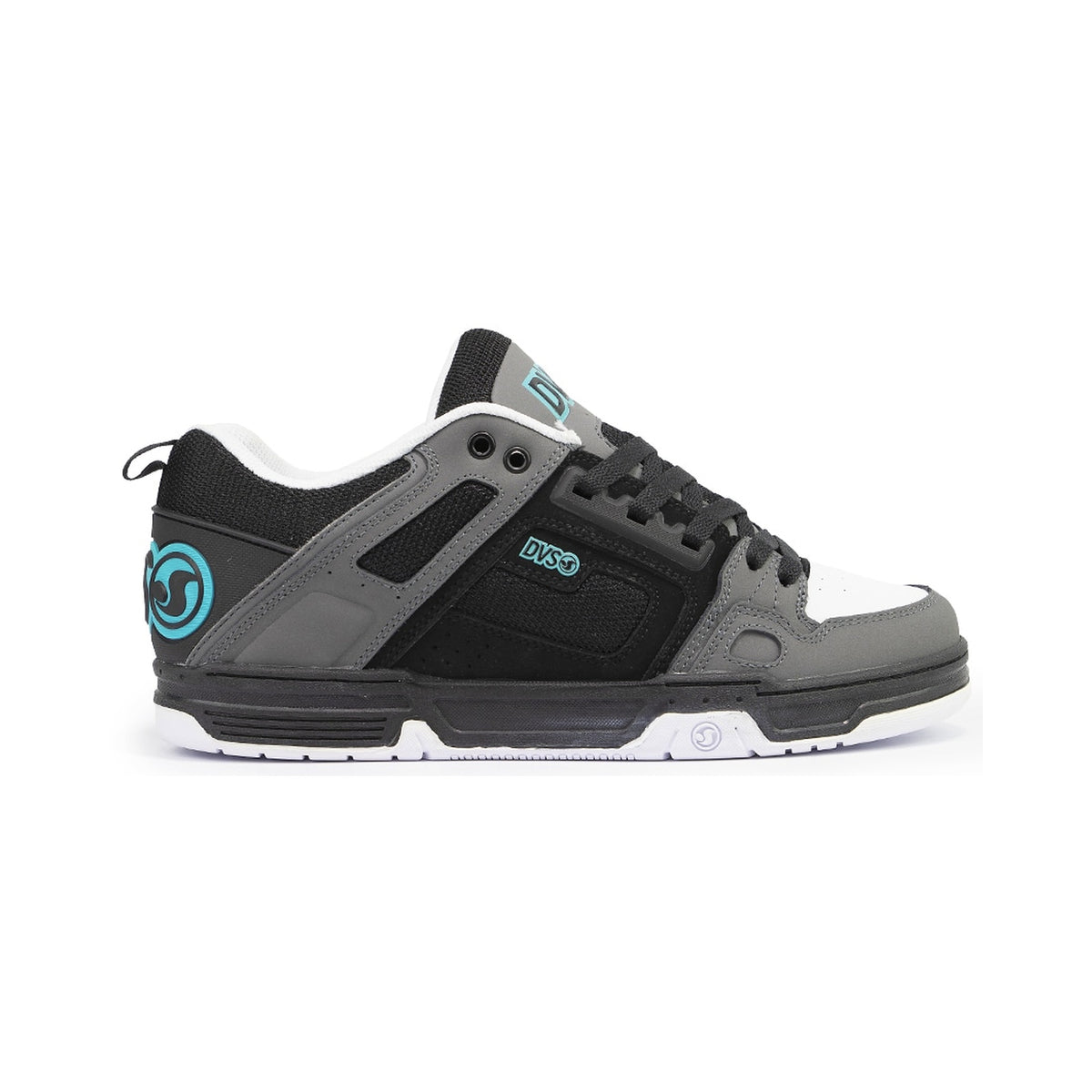 DVS COMANCHE BLK CHR TRQ NBK - Vista lateral, punta hacia la derecha