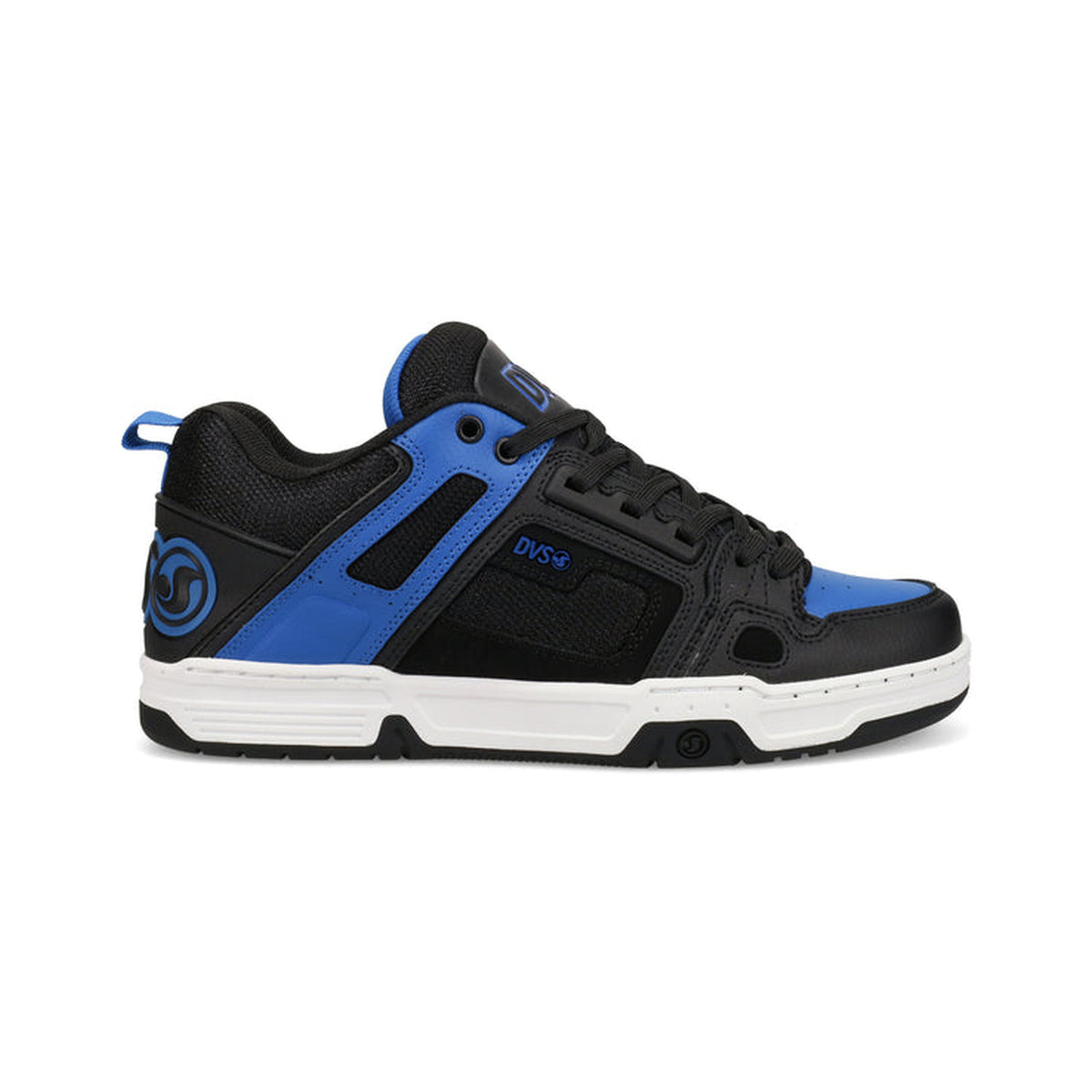 DVS COMANCHE BLUE BALCK WHITE - Vista lateral, punta hacia la derecha