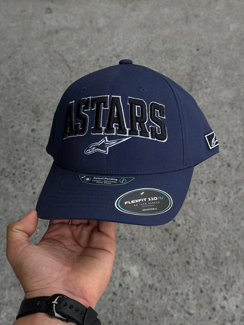 Gorra Alpinestars — Azul oscuro — Letras Astars