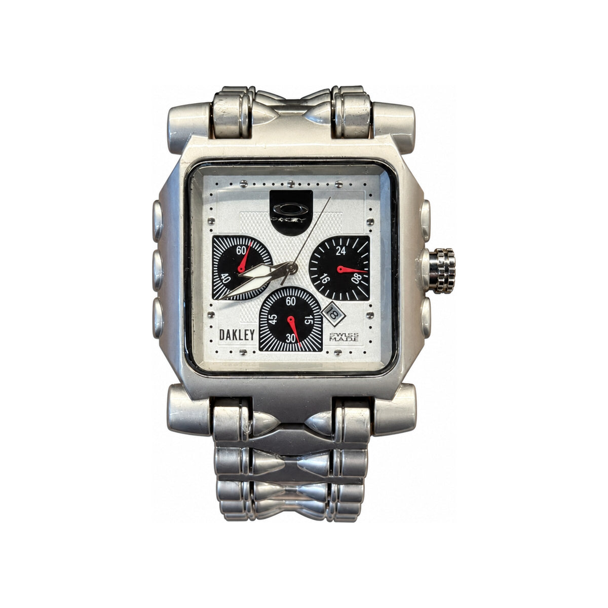 Oakley Machine — Plateado / Blanco — 02