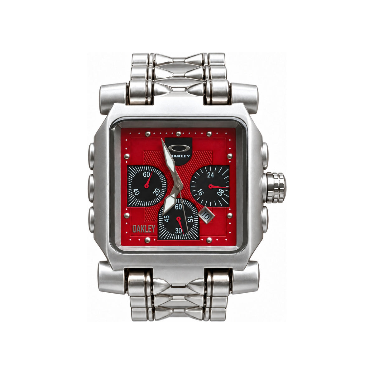 Oakley Machine — Plateado / Rojo — 05